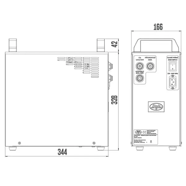 Carbonatador de agua externo 40L