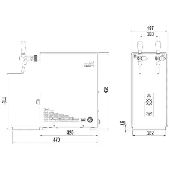 Dispensador de agua tratada Pygmy Soda