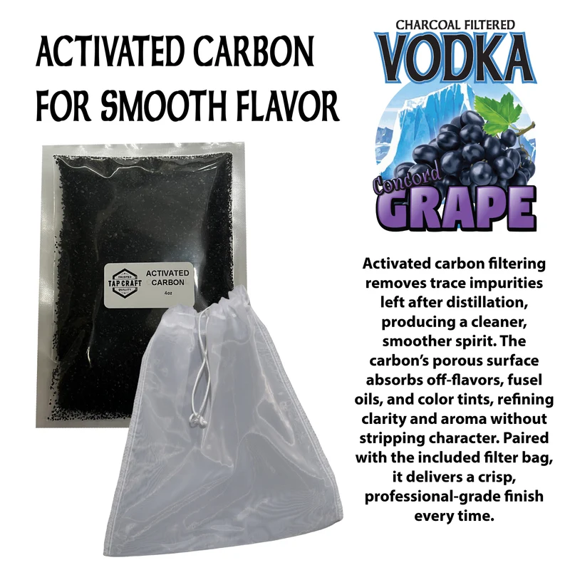 Grape Vodka Recipe Kit – DIY Flavored Vodka Kit - Carbon Filtering