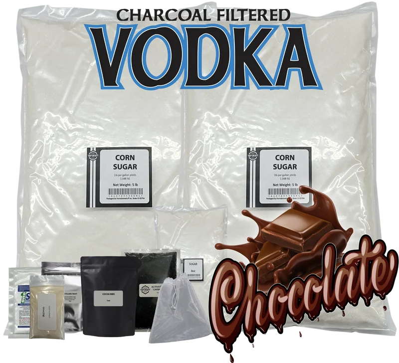 Chocolate Vodka Recipe Mash Kit – DIY Flavored Vodka Kit - Carbon Filtering