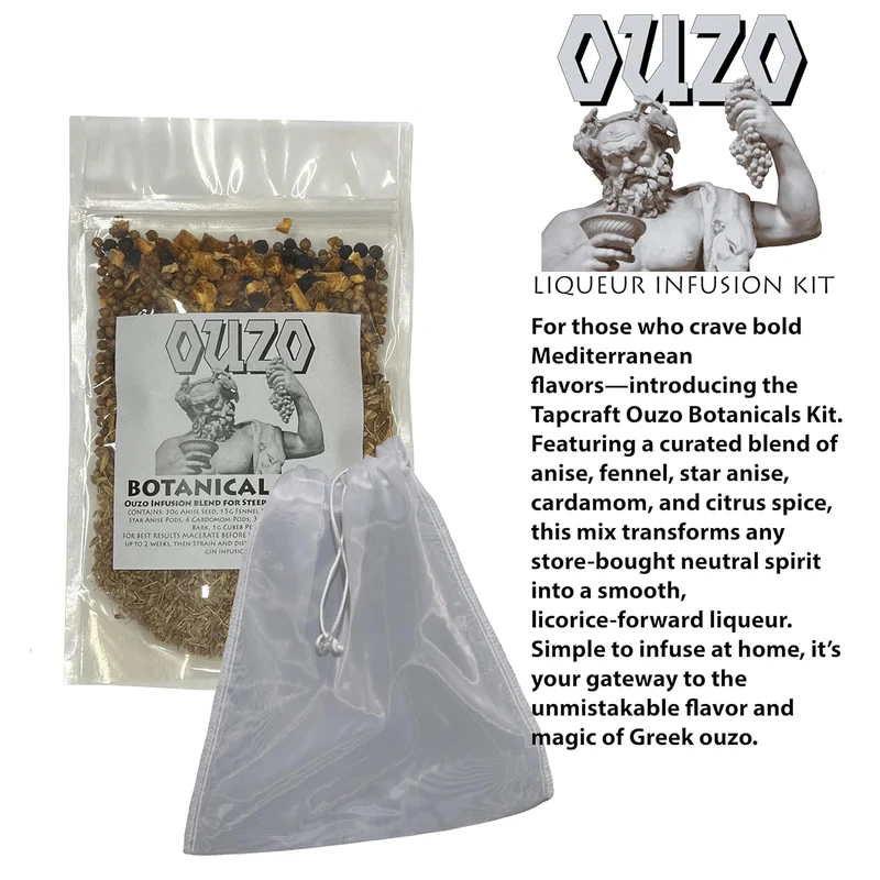 Ouzo Botanicals Kit – Greek Anise Liqueur Infusion Blend