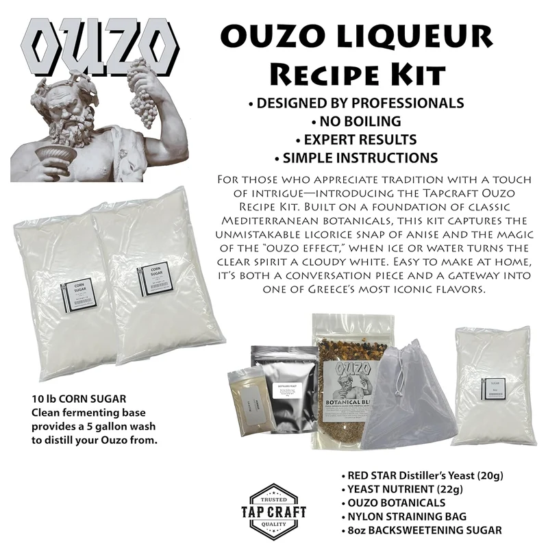 Ouzo Recipe Kit – Greek Anise Liqueur Spirit Making Kit
