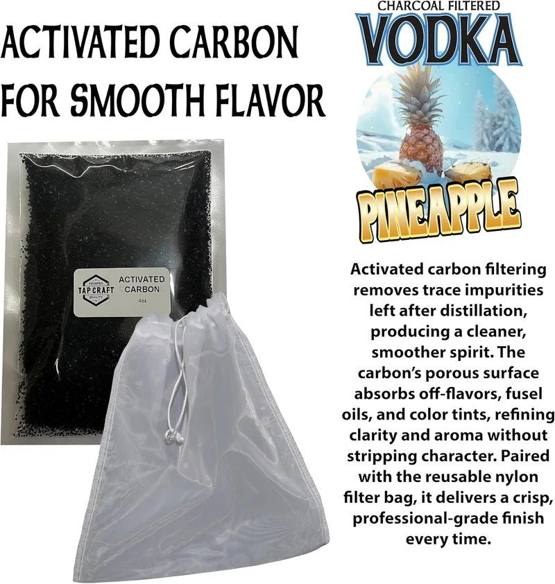 Pineapple Vodka Recipe Mash Kit – DIY Flavored Vodka Kit - Carbon Filtering