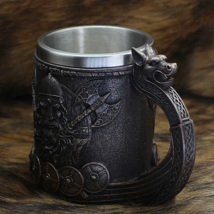 Chope de bière Drakkar Viking