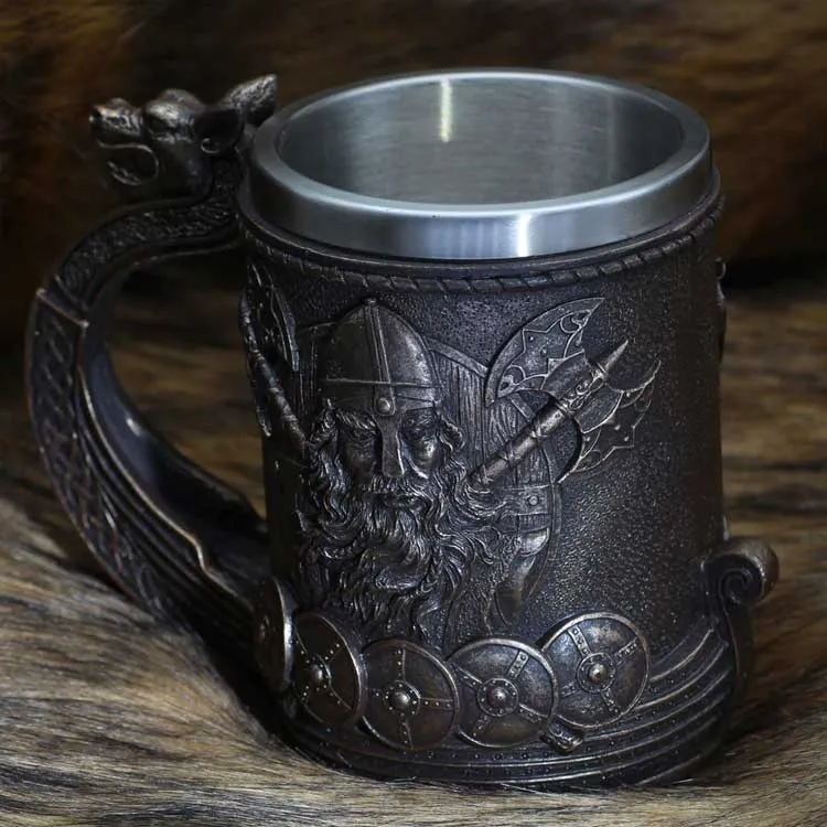 Chope de bière Drakkar Viking