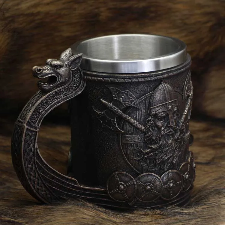 Chope de bière Drakkar Viking