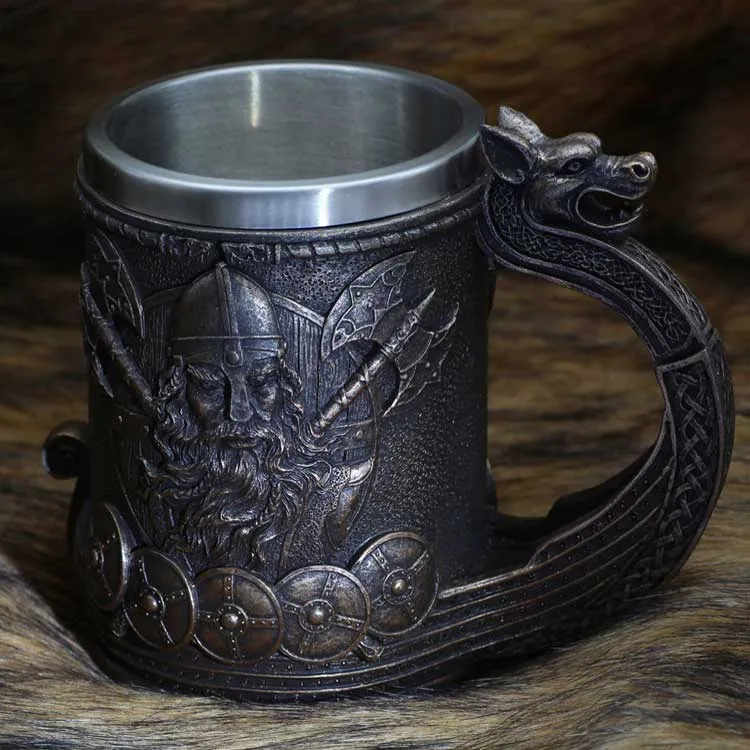 Chope de bière Drakkar Viking