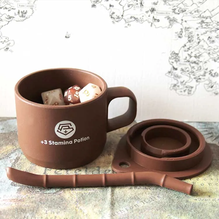 Tasse à café de JDR + 2 Set de dés "Café & Sucre"