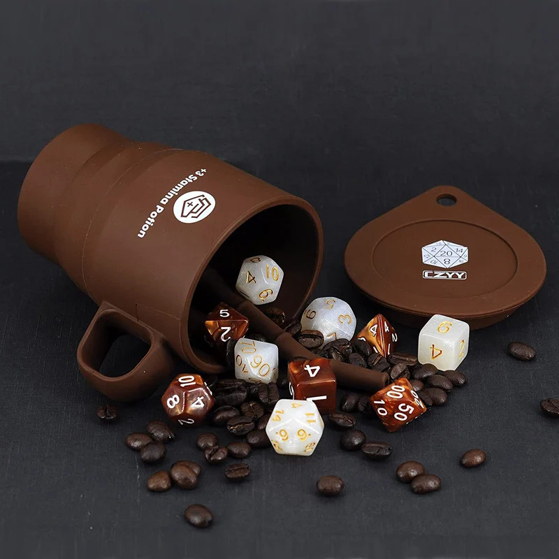 Tasse à café de JDR + 2 Set de dés "Café & Sucre"