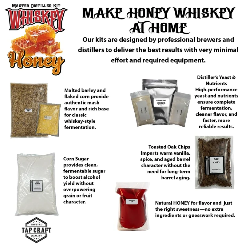 Master Distillers Recipe Mash KitHoney Whiskey