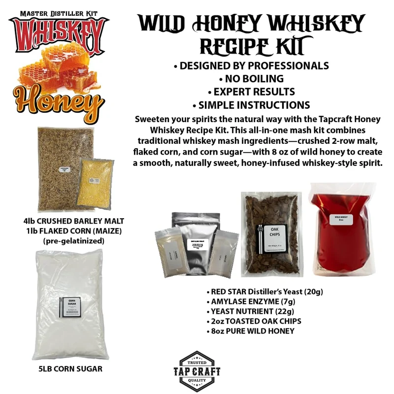 Master Distillers Recipe Mash KitHoney Whiskey