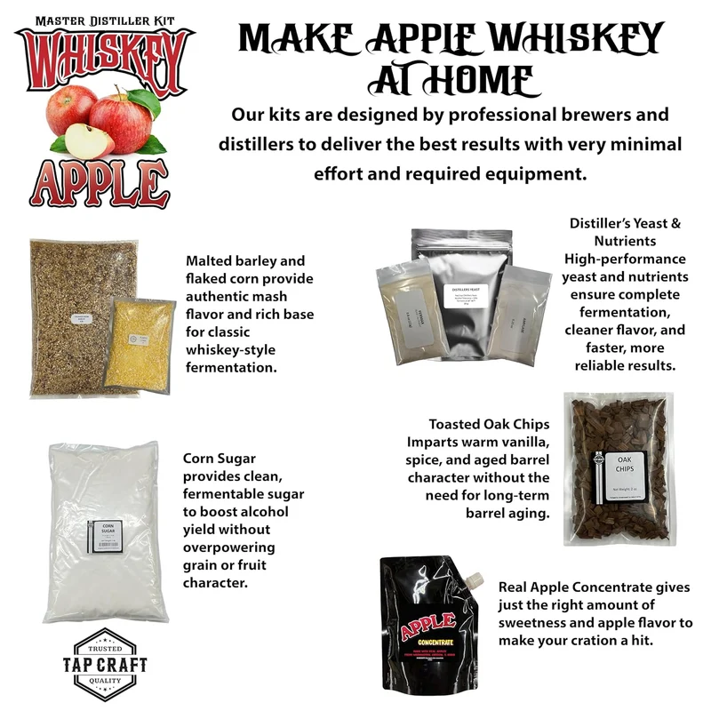 Master Distillers Recipe Mash Kit Apple Whiskey