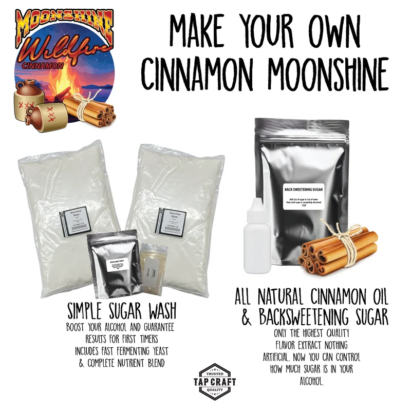 Wildfire Cinnamon Moonshine Sugar Mash Fermentation Kit