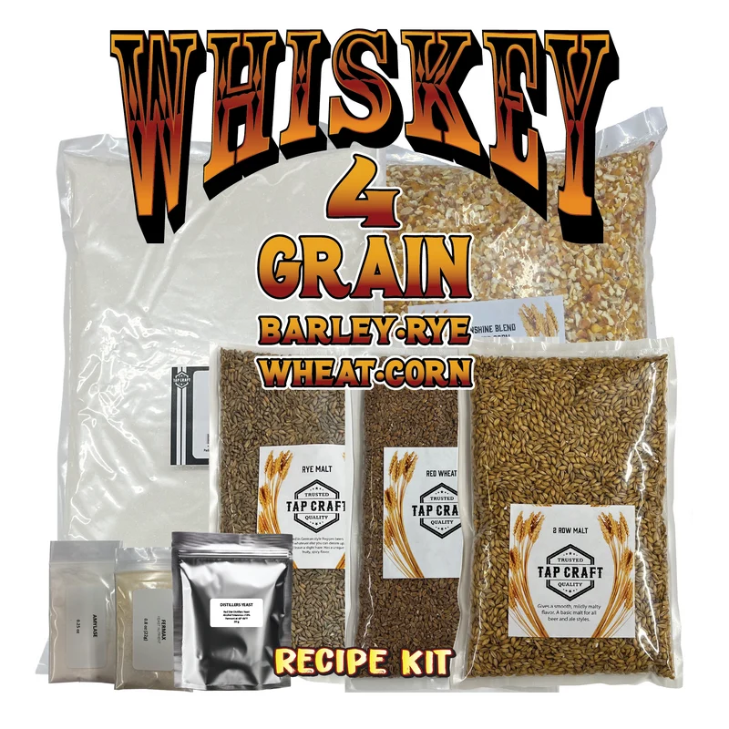 Complete Corn, Barley, Rye and Wheat Whiskey Fermentation Kit