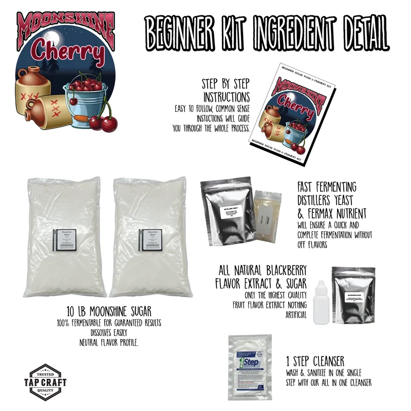 Beginner Cherry Moonshine Recipe Kit