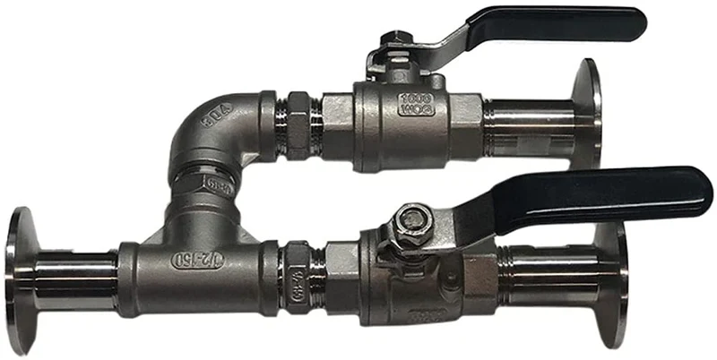 Stainless Steel Tri Clamp Quick Disconnect Ball Valve Wye Splitter Fermenter CIP Yeast Dump