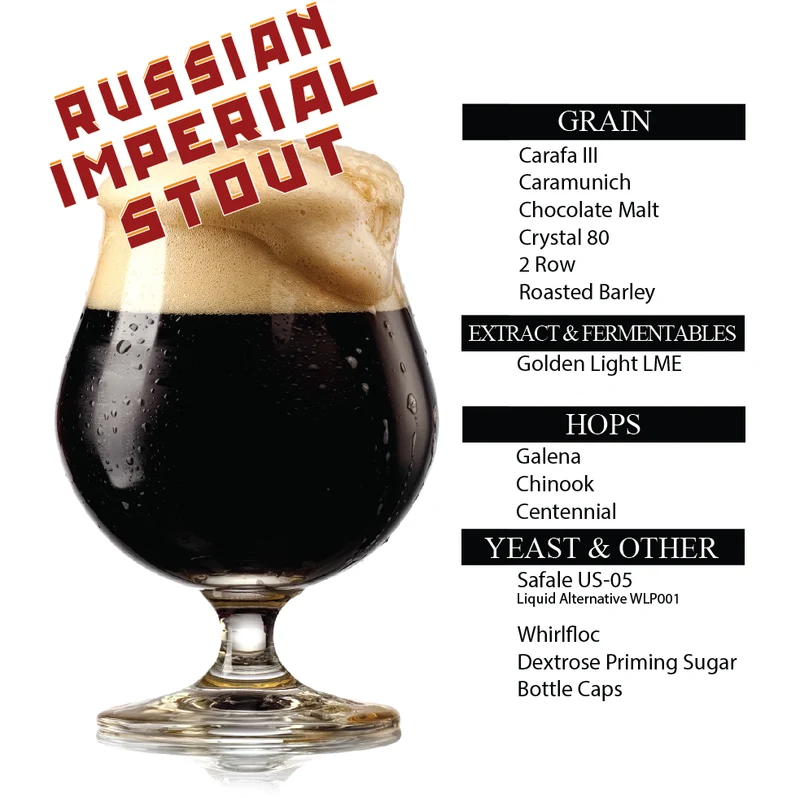 Russian Imperial Stout 5 Gallon Home Brew Recipe Kit