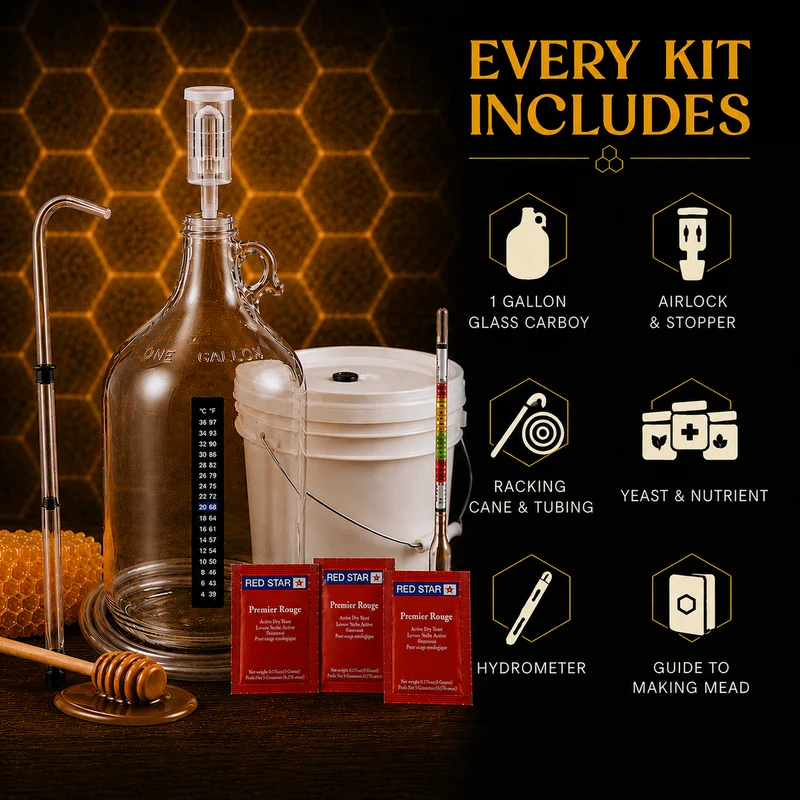 1 Gallon Nano-Meadery | One Gallon Deluxe Kit