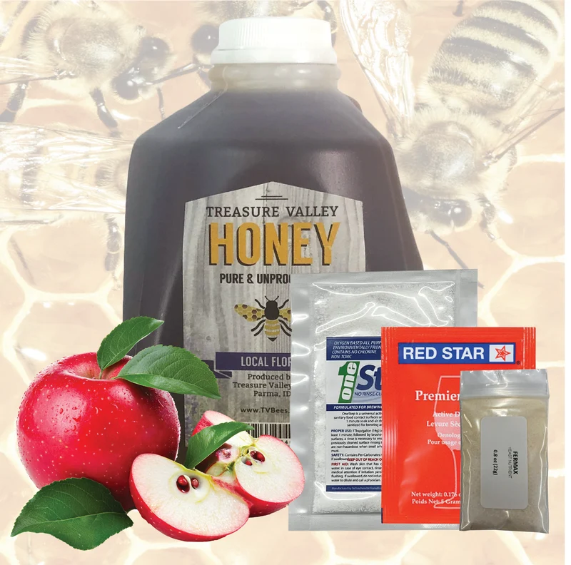 1 Gallon Mead | Cyser Apple and Honey Recipe Refill Kit
