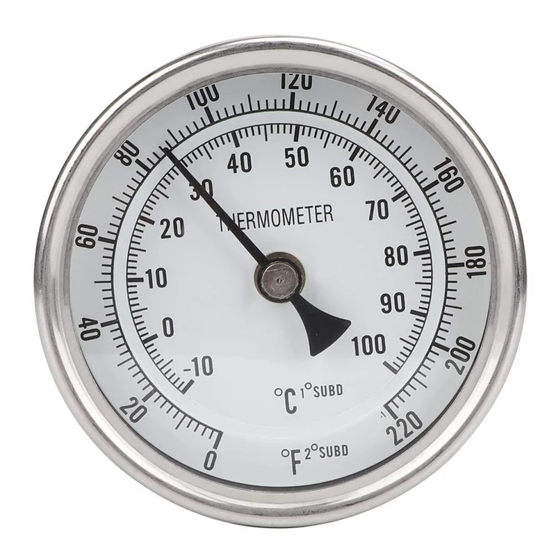 Inline Counterflow Thermometer Assembly with 2-Piece Valve