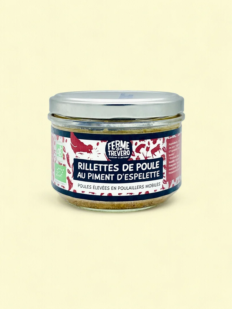 Rillettes de poule au piment d'Espelette
