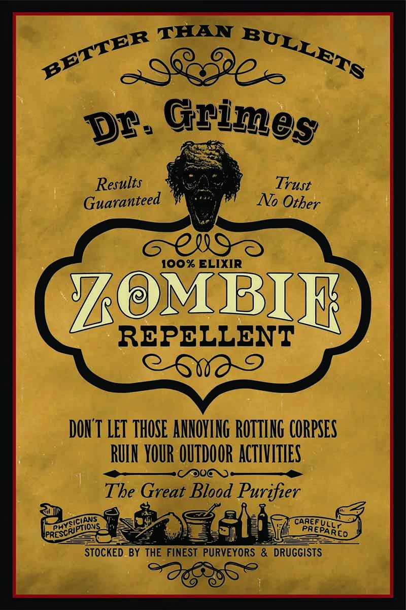 Zombie Repellant Wood Sign - Personalized