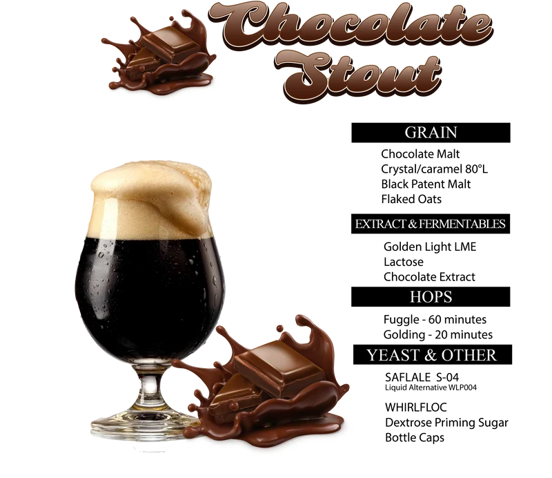 Chocolate Stout 5 Gallon Home Brew Recipe Kit