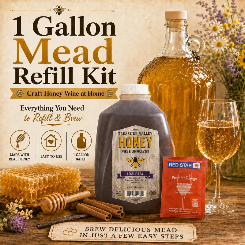 Cinnamon and Vanilla Mead Making Refill Kit 3 Lbs Honey Homebrew Recipe