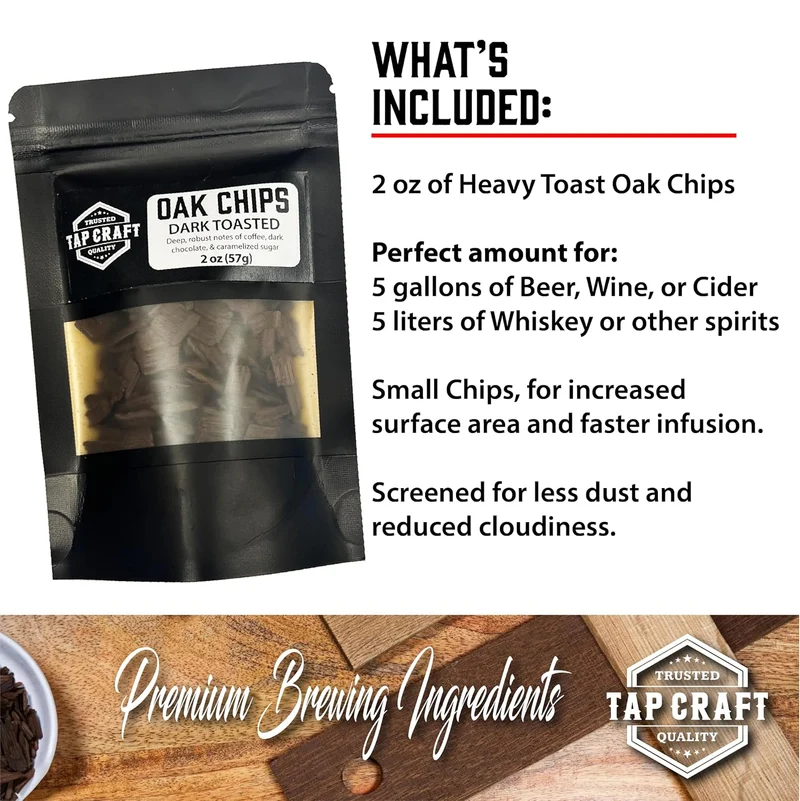 Oak Chips - Dark (Heavy) Toast - 2oz