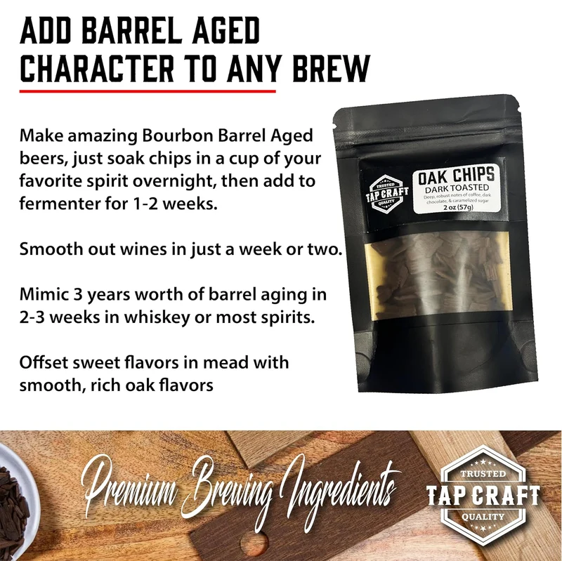 Oak Chips - Dark (Heavy) Toast - 2oz