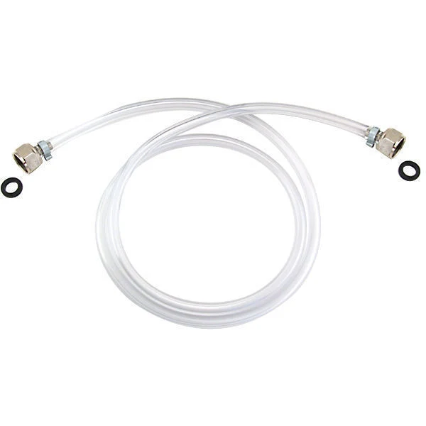 Beer Line Jumper w/Stainless Steel Connectors- Hex Nuts, Clamps, Rubber Washers