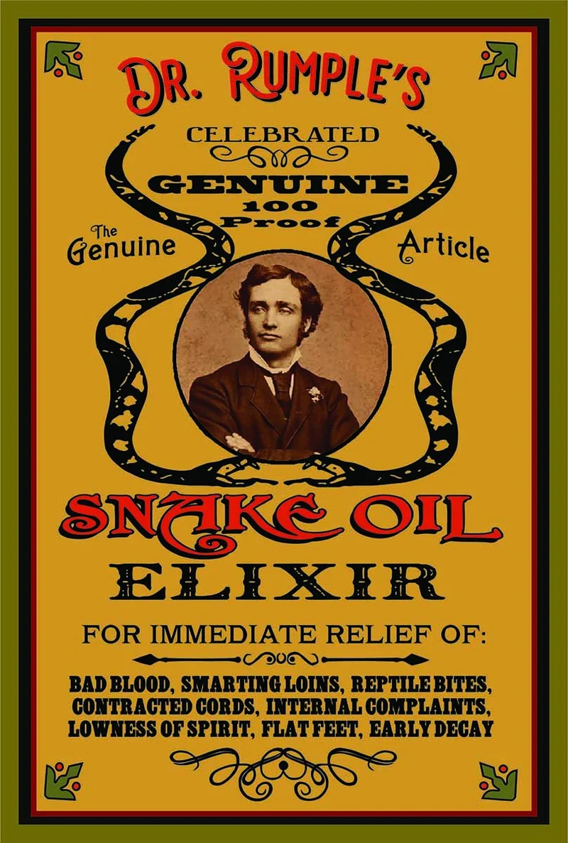 Snake Oil Wood Sign - Personalized