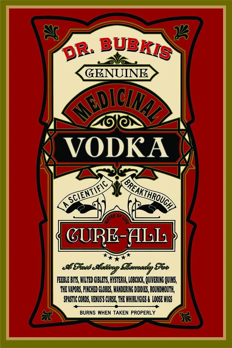 Medicinal Vodka Wood Sign - Personalized