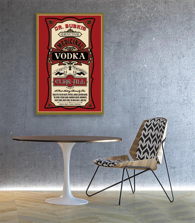 Medicinal Vodka Wood Sign - Personalized