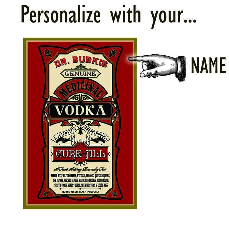 Medicinal Vodka Wood Sign - Personalized