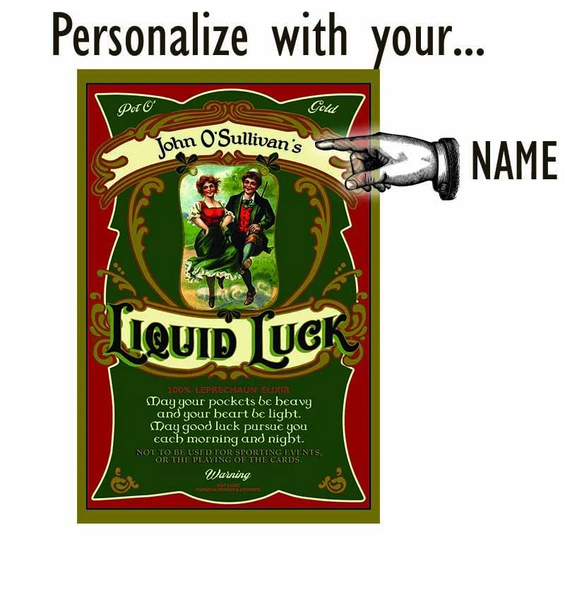 Liquid Luck Wood Sign - Personalized