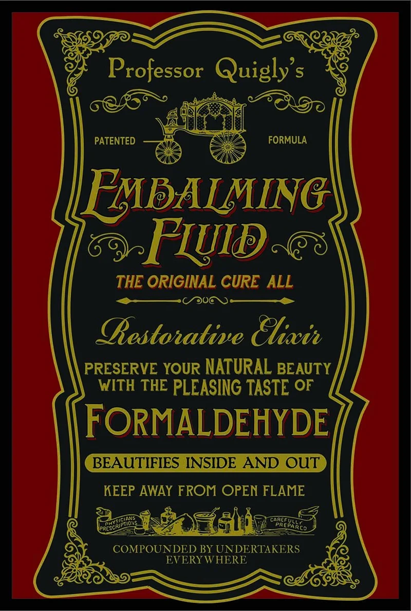 Embalming Fluid Wood Sign - Personalized