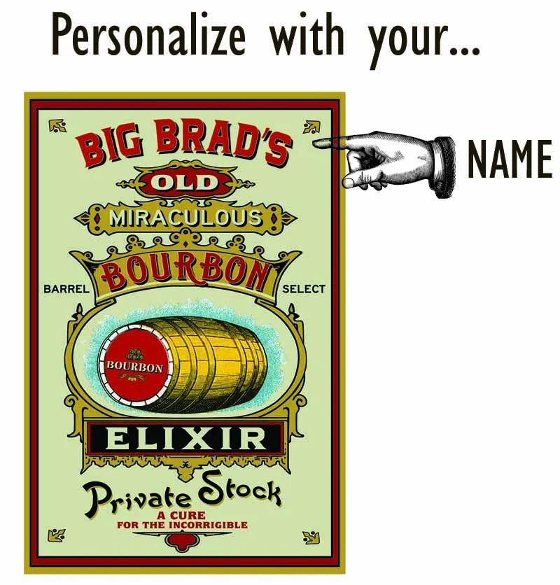 Bourbon Elixir Wood Sign - Personalized