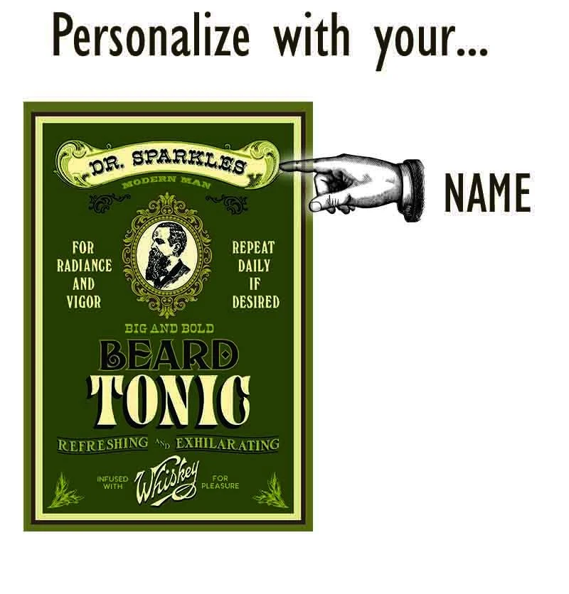 Beard Tonic Wood Sign - Personalized