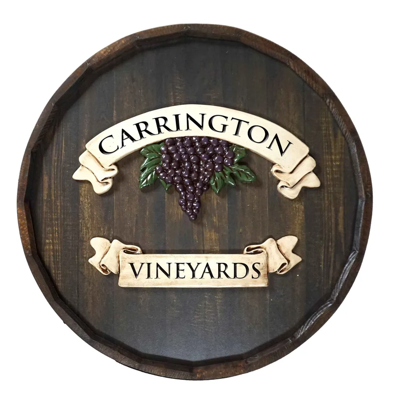 Grapes Quarter Barrel Sign - Personalized