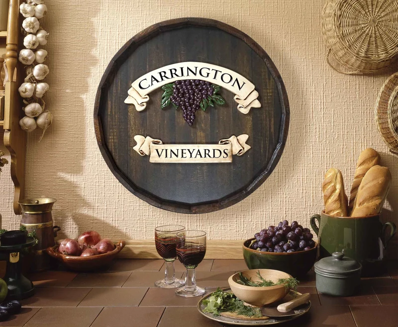 Grapes Quarter Barrel Sign - Personalized