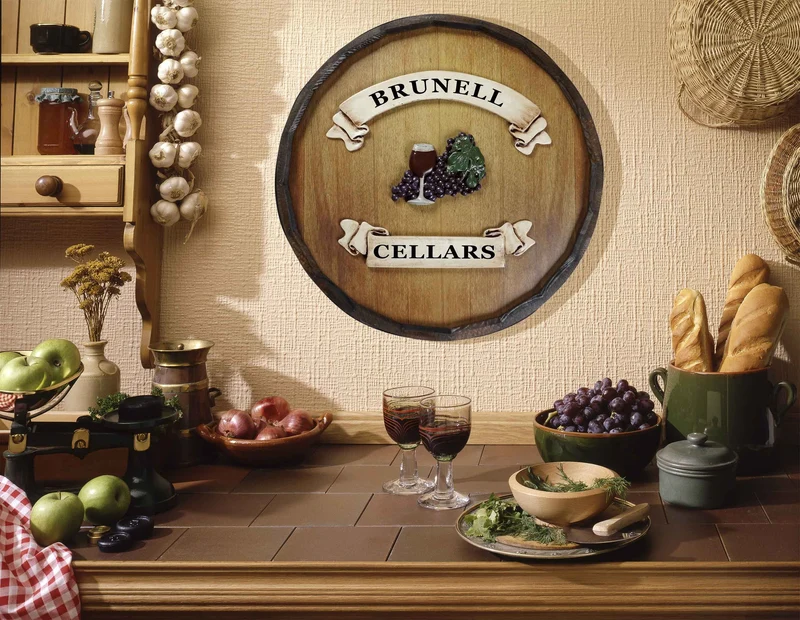 Wine Glass Quarter Barrel Sign - Personalized
