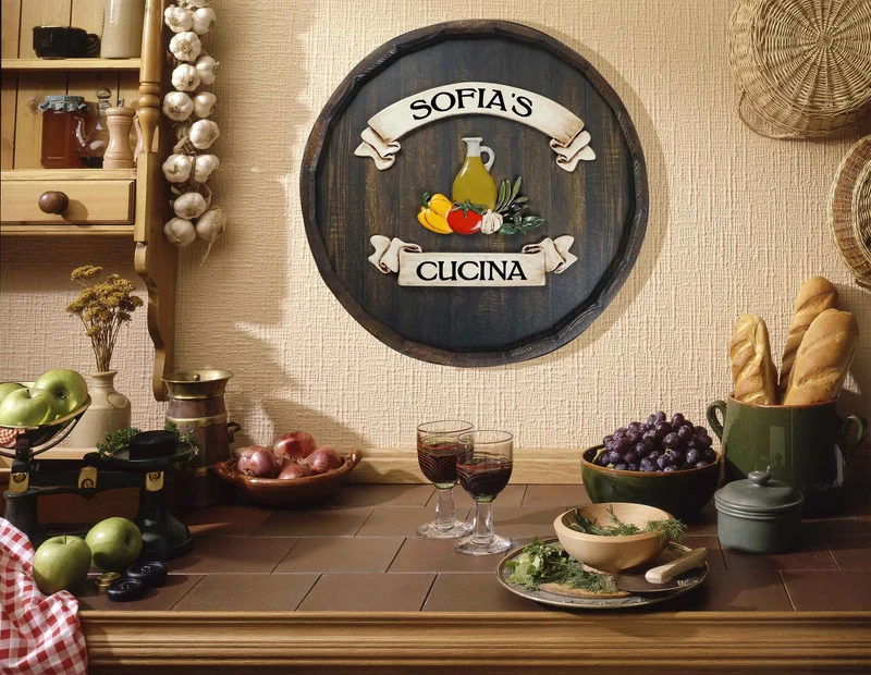 Cucina Quarter Barrel Sign - Personalized