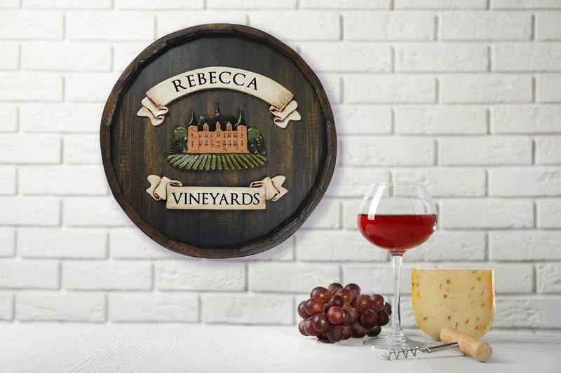 Chateau Quarter Barrel Sign - Personalized