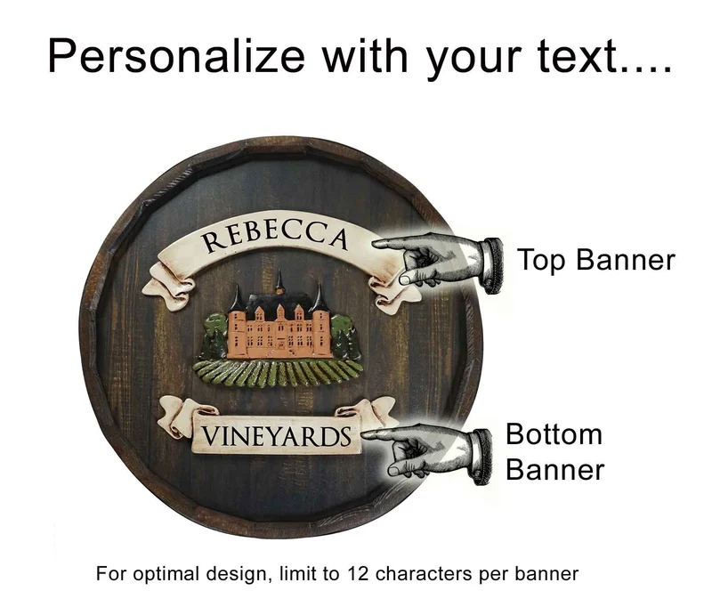 Chateau Quarter Barrel Sign - Personalized
