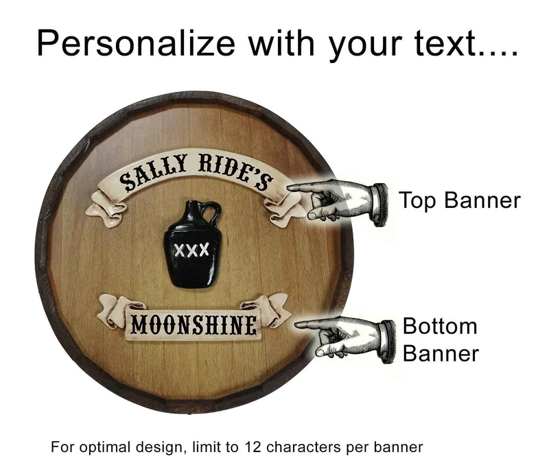 Moonshine Quarter Barrel Sign - Personalized