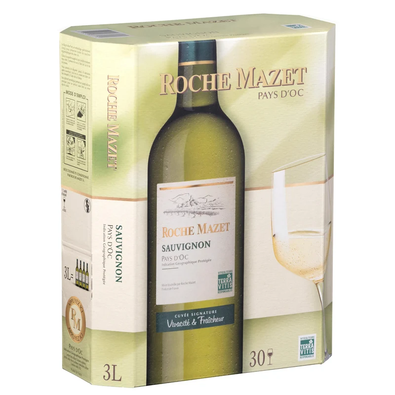 Sauvignon Blanc "Roche Mazet" 3 L - PROMO