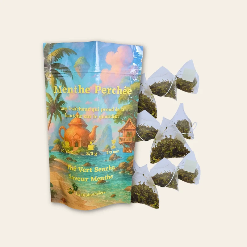 Thé Vert Menthe en Sachets Pyramides - Menthe Perchée