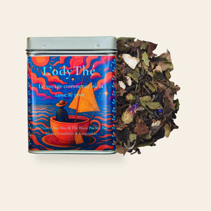 Thé Vert & Thé Blanc Framboise Gingembre - L'Odythé