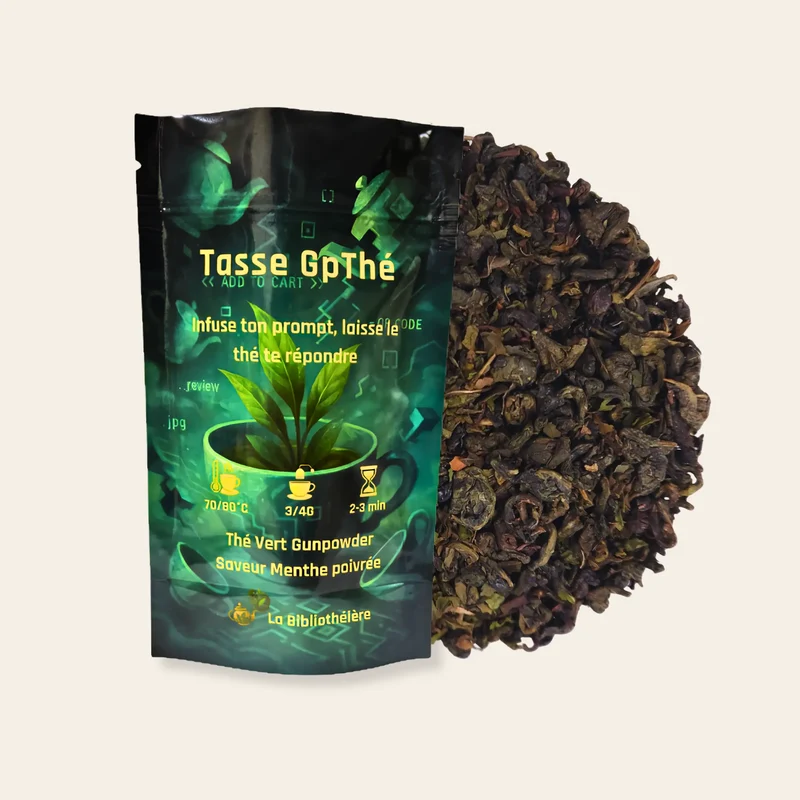 Thé Vert Gunpowder Menthe Poivrée en Vrac - Tasse GpThé
